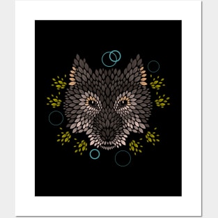 Wolf Face Posters and Art